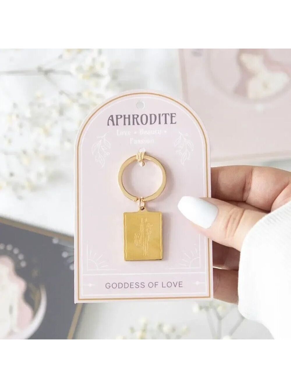 ($8) Aphrodite Goddess Energy Keyring